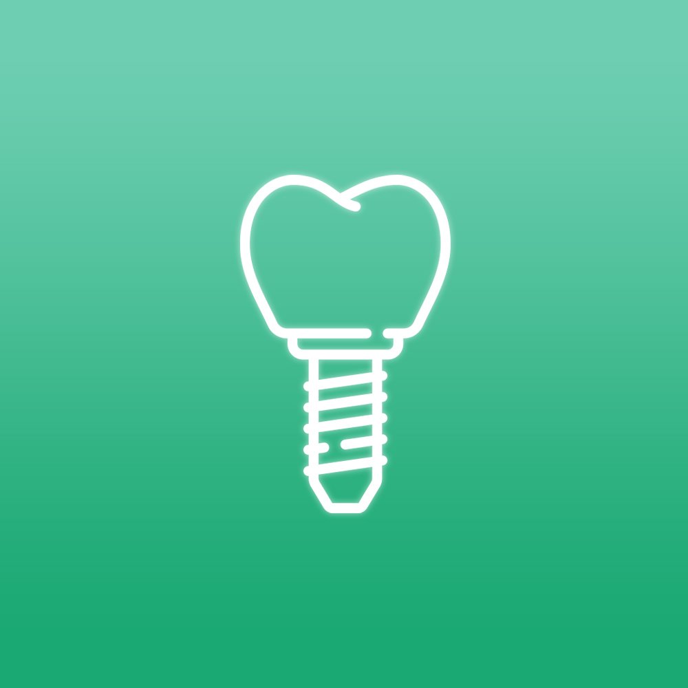 Os implantes são cilindros metálicos (titânio) que, ao serem instalados nos ossos maxilares, substituem as raízes de dentes ausentes.